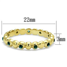 TK3086 - Stainless Steel Ring IP Gold(Ion Plating) Women Synthetic Montana