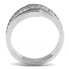 TK3174 - Stainless Steel Ring High polished (no plating) Women Top Grade Crystal Clear
