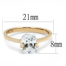 TK3179 - Stainless Steel Ring IP Rose Gold(Ion Plating) Women AAA Grade CZ Clear