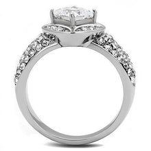 TK3206 - Stainless Steel Ring High polished (no plating) Women AAA Grade CZ Clear