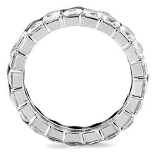 TK3231 - Stainless Steel Ring Two-Tone IP Black (Ion Plating) Women AAA Grade CZ Black Diamond