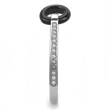 TK3241 - Stainless Steel Ring High polished (no plating) Women Top Grade Crystal Clear