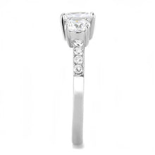 TK3246 - Stainless Steel Ring High polished (no plating) Women AAA Grade CZ Clear