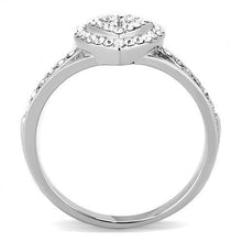 TK3249 - Stainless Steel Ring High polished (no plating) Women Top Grade Crystal Clear