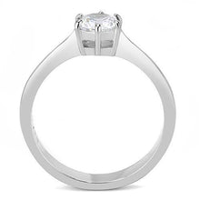 TK3252 - Stainless Steel Ring High polished (no plating) Women AAA Grade CZ Clear
