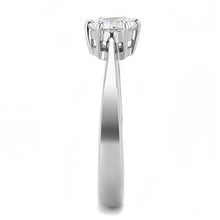 TK3252 - Stainless Steel Ring High polished (no plating) Women AAA Grade CZ Clear
