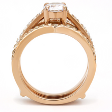 TK3264 - Stainless Steel Ring IP Rose Gold(Ion Plating) Women AAA Grade CZ Clear