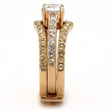 TK3264 - Stainless Steel Ring IP Rose Gold(Ion Plating) Women AAA Grade CZ Clear
