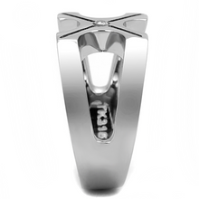 TK3278 - Stainless Steel Ring High polished (no plating) Men AAA Grade CZ Clear