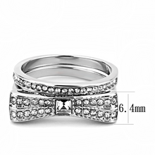 TK3506 - Stainless Steel Ring High polished (no plating) Women Top Grade Crystal Clear