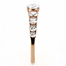 TK3516 - Stainless Steel Ring IP Rose Gold(Ion Plating) Women AAA Grade CZ Clear