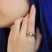 TK3518 - Stainless Steel Ring IP Rose Gold(Ion Plating) Women AAA Grade CZ Clear