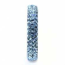 TK3535 - Stainless Steel Ring High polished (no plating) Women Top Grade Crystal Sea Blue