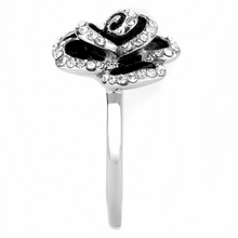 TK3577 - Stainless Steel Ring No Plating Women Top Grade Crystal Clear