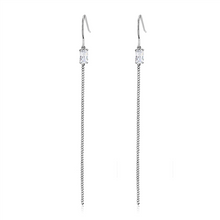 TK3599 - High polished (no plating) Stainless Steel Earrings with AAA Grade CZ  in Clear