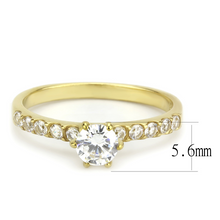 TK3605 - Stainless Steel Ring IP Gold(Ion Plating) Women AAA Grade CZ Clear