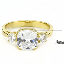 TK3674 - Stainless Steel Ring IP Gold(Ion Plating) Women AAA Grade CZ Clear