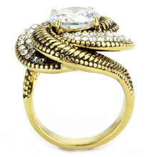 TK3714 - Stainless Steel Ring IP Gold(Ion Plating) Women AAA Grade CZ Clear