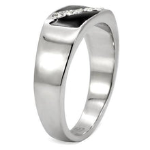TK414701 - Stainless Steel Ring High polished (no plating) Men Top Grade Crystal Clear