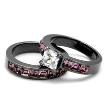 TK61206LJ - Stainless Steel Ring IP Light Black  (IP Gun) Women AAA Grade CZ Clear