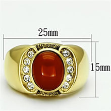 TK729 - Stainless Steel Ring IP Gold(Ion Plating) Men Semi-Precious Siam