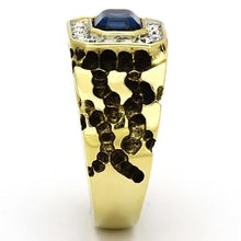 TK756 - Stainless Steel Ring Two-Tone IP Gold (Ion Plating) Men Top Grade Crystal Montana