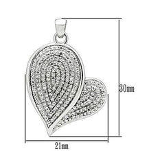 TS048 - 925 Sterling Silver Chain Pendant Rhodium Women AAA Grade CZ Clear