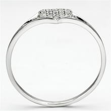 TS073 - 925 Sterling Silver Ring Rhodium Women AAA Grade CZ Clear