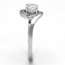 TS116 - 925 Sterling Silver Ring Rhodium Women AAA Grade CZ Clear