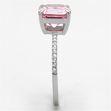TS179 - 925 Sterling Silver Ring Rhodium Women Cubic Rose