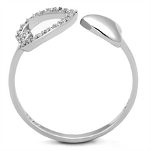TS194 - 925 Sterling Silver Ring Rhodium Women AAA Grade CZ Clear