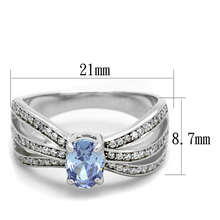 TS265 - 925 Sterling Silver Ring Rhodium Women AAA Grade CZ Light Amethyst
