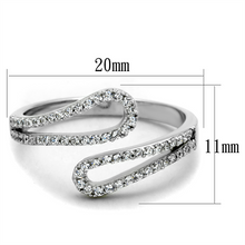 TS267 - 925 Sterling Silver Ring Rhodium Women AAA Grade CZ Clear