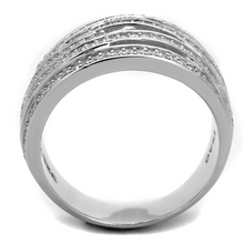 TS274 - 925 Sterling Silver Ring Rhodium Women AAA Grade CZ Clear