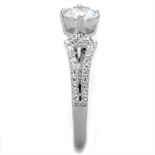 TS430 - 925 Sterling Silver Ring Rhodium Women AAA Grade CZ Clear