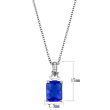 TS449 - 925 Sterling Silver Chain Pendant Rhodium Women Synthetic Montana