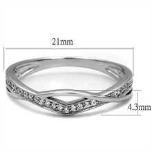 TS471 - 925 Sterling Silver Ring Rhodium Women AAA Grade CZ Clear