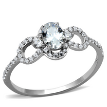 TS486 - 925 Sterling Silver Ring Rhodium Women AAA Grade CZ Clear