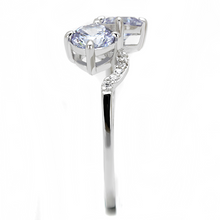 TS577 - 925 Sterling Silver Ring Rhodium Women AAA Grade CZ Light Amethyst