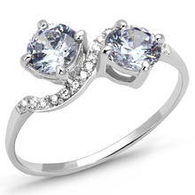 TS577 - 925 Sterling Silver Ring Rhodium Women AAA Grade CZ Light Amethyst