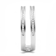 TS605 - 925 Sterling Silver Ring Rhodium Women AAA Grade CZ Clear