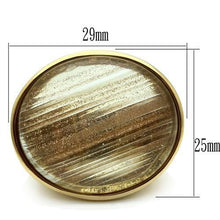 VL002 - Brass Ring IP Gold(Ion Plating) Women Synthetic Topaz