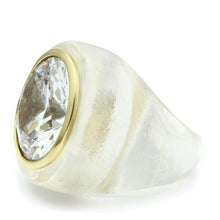 VL018 - Brass Ring Gold Women AAA Grade CZ Clear