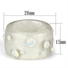 VL078 - Resin Ring N/A Women Top Grade Crystal Aurora Borealis (Rainbow Effect)