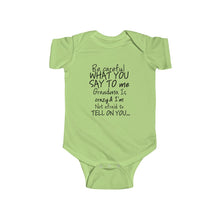 Grandma 100% Cotton Class Onesie -Black Lettering
