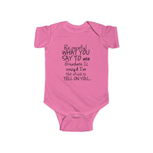 Grandma 100% Cotton Class Onesie -Black Lettering