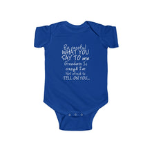 Grandma 100% Cotton Class Onesie -White Lettering