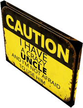 My Crazy Uncle Art on Canvas