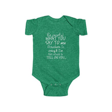 Grandma 100% Cotton Class Onesie -White Lettering