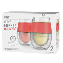 Wine FREEZE™ Cooling Cups in Coral (set of 2) by Wine Freeze